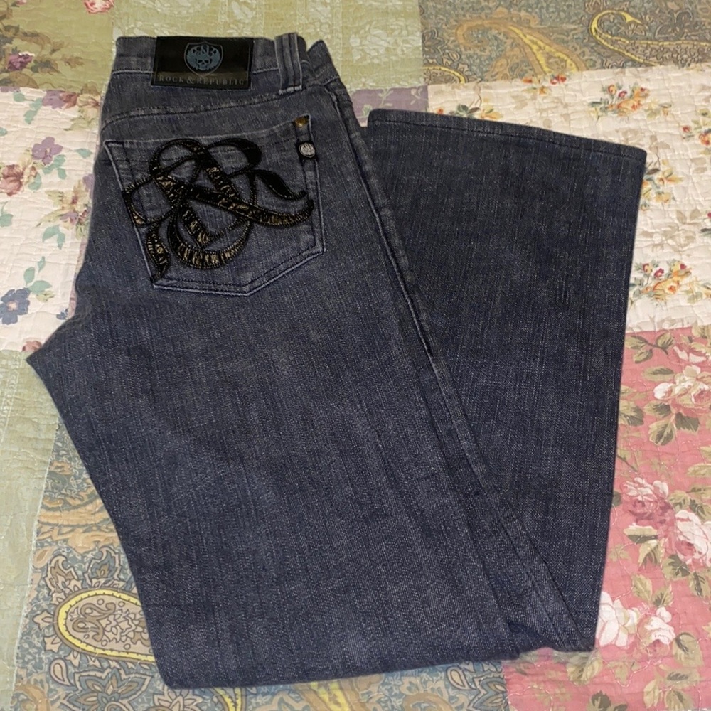 Rock & Republic Women’s Dark Wash High Rise Denim Jeans